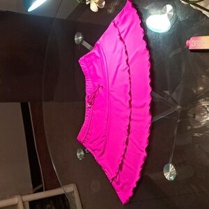 Athleta Fuchsia Layered Swim Coverup Skirt